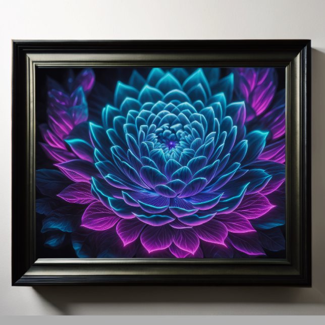 Poster Fleur de fermeture supérieure peinte 5:4 (Créateur téléchargé)