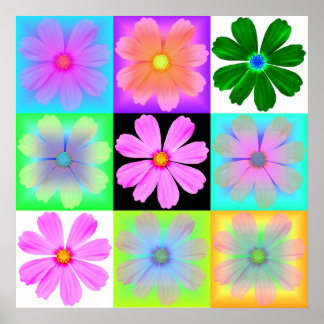 Poster Fleur de jardin à 9 baldaquins