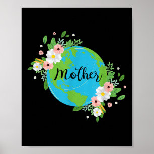 Poster Fleur de la Terre Mère Protection de l'Environneme