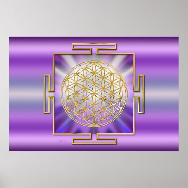Poster Fleur De La Vie Yantra (Devant)