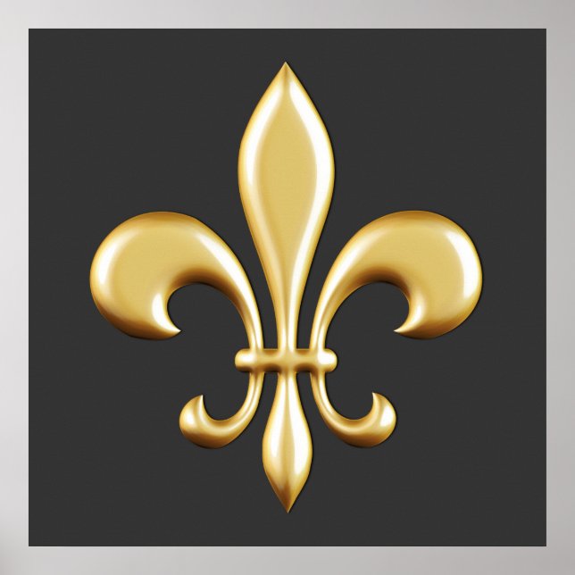 Poster Fleur De Lis Dorée (Devant)