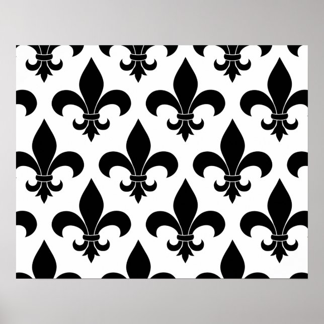 Poster Fleur de lis motif (Devant)