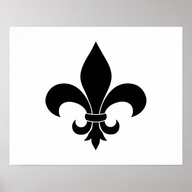 Poster Fleur de lis motif Paris (Devant)