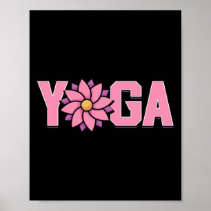 Poster Fleur de Lotus de Yoga Minimaliste Simple