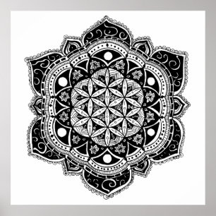 Poster Fleur de mandala de la vie