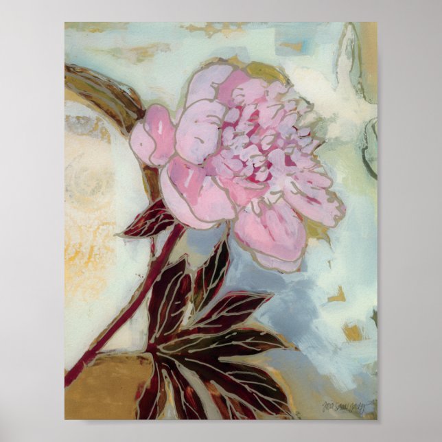 Poster Fleur de pivoine rose (Devant)