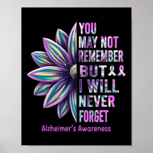 Poster Fleur de sensibilisation Heimerheimer Se souvenir