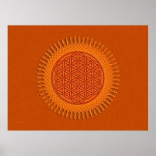 Poster Fleur de vie / design soleil