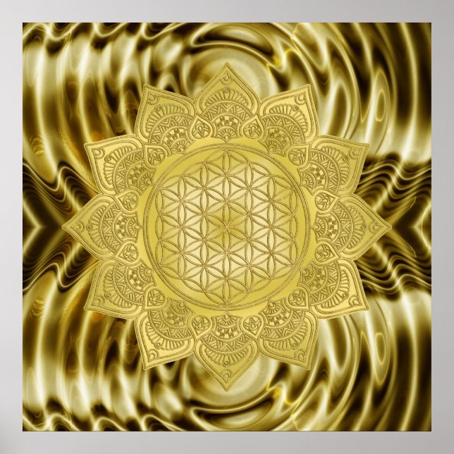 Poster Fleur De Vie - Indien Mandala 4 (Devant)