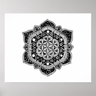 Poster Fleur de vie Mandala