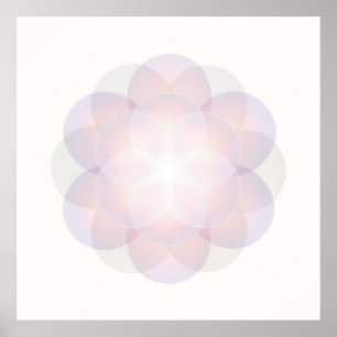 Poster Fleur de vie Mandala Art Meditation