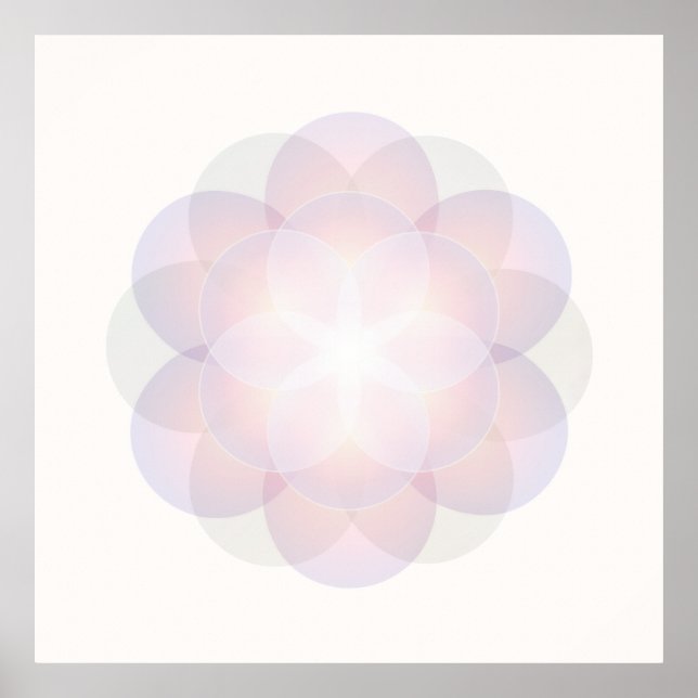 Poster Fleur de vie Mandala Art Meditation (Devant)