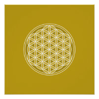 Fleur de vie Motif - Golds & White