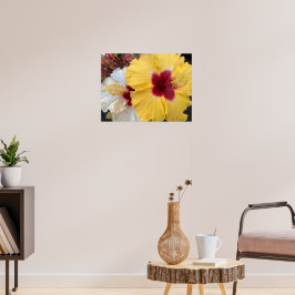 Poster Fleur d'Hibiscus jaune