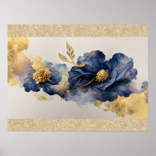 Poster Fleur d'or élégant