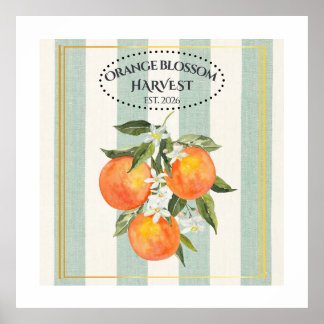 Poster Fleur d'Oranger - Label Citrus Méditerranéen