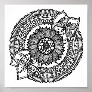 Poster Fleur En Mandala 2