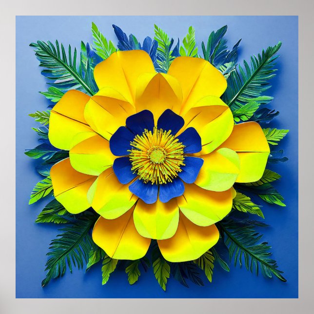 Poster Fleur en papier (Devant)