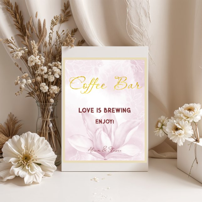 Poster Fleur Ethereal Magnolia, Bar Mariage À Café (Créateur téléchargé)