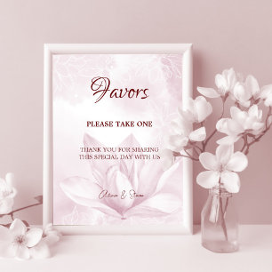 Poster Fleur Ethereal Magnolia, Favoris De Mariage