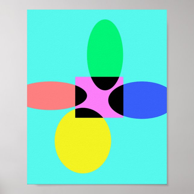 Poster Fleur futuriste (Devant)