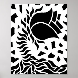 Poster Fleur géométrique