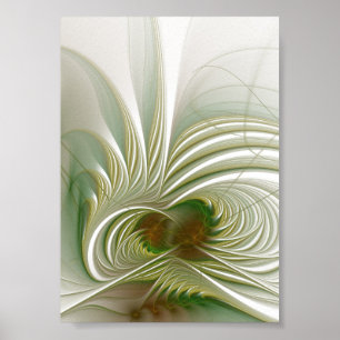Poster Fleur imaginaire fractale douce et tendresse 