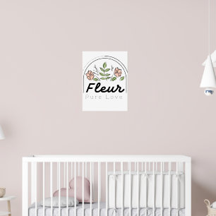 Poster Fleur – Logo Floral Pure Love