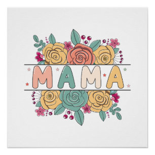 Poster Fleur Mama