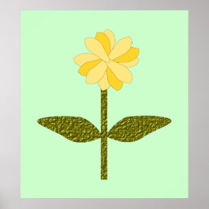 Poster Fleur marguerite jaune