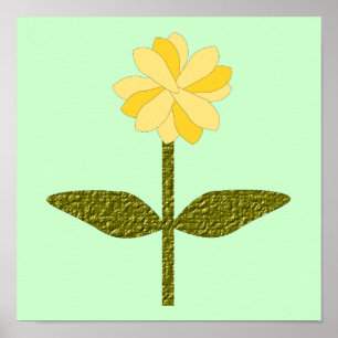 Poster Fleur marguerite jaune