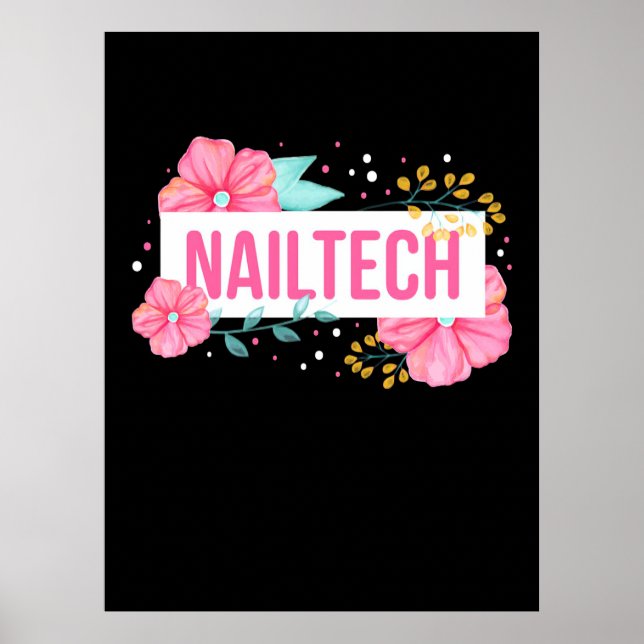 Poster Fleur Nail Tech (Devant)