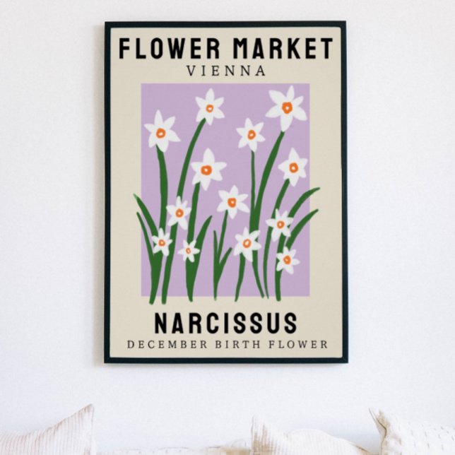 Poster Fleur personnalisée Marché Fleur de naissance Art  (Créateur téléchargé)