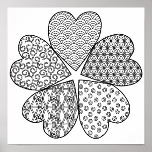 Poster Fleur Sakura avec couleur Motif votre propre