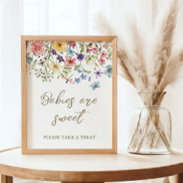 Poster Fleur sauvage Baby In Bloom Baby shower Faveurs Si