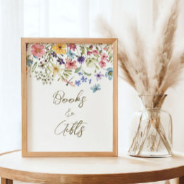 Poster Fleur sauvage Baby In Bloom Baby shower Livres Cad
