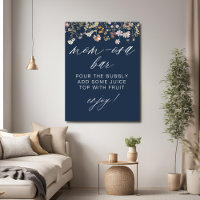 Fleur sauvage bleu marine Baby shower Maman-Osa Ba