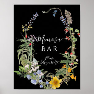 Poster Fleur sauvage Boho Chic Floral Wreath Cartes n Cad