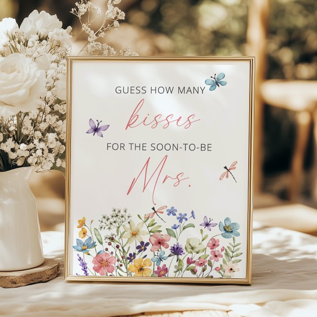 Poster Fleur sauvage Butterfly Garden Devine combien de b (Créateur téléchargé)