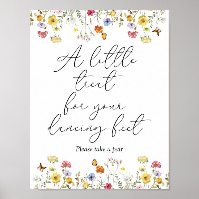 Poster Fleur sauvage Dancing Feed Flip Flop Mariage Signa (Devant)