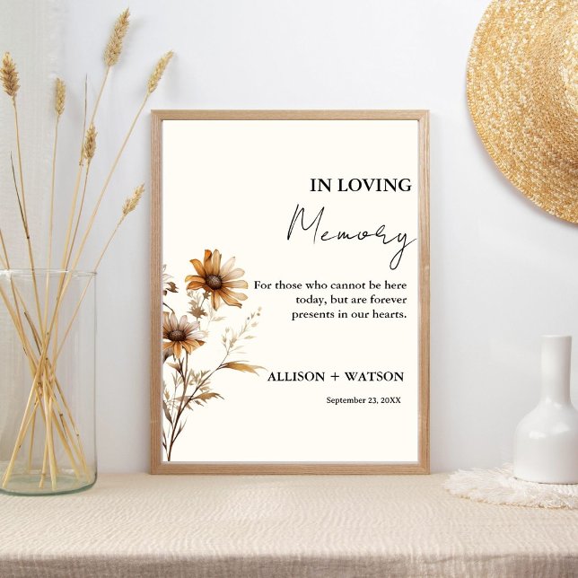 Poster Fleur sauvage dans Love mémoire signe mariage pour (Créateur téléchargé)