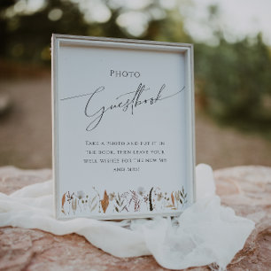 Poster Fleur sauvage d'automne Boho   Symbole du livre d'