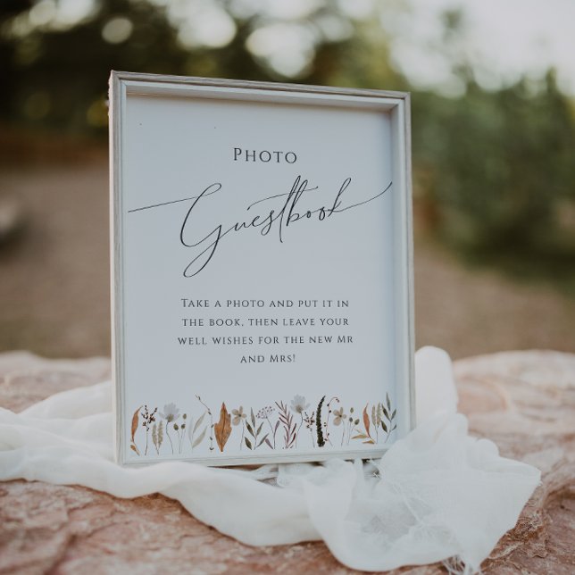 Poster Fleur sauvage d'automne Boho | Symbole du livre d' (Créateur téléchargé)