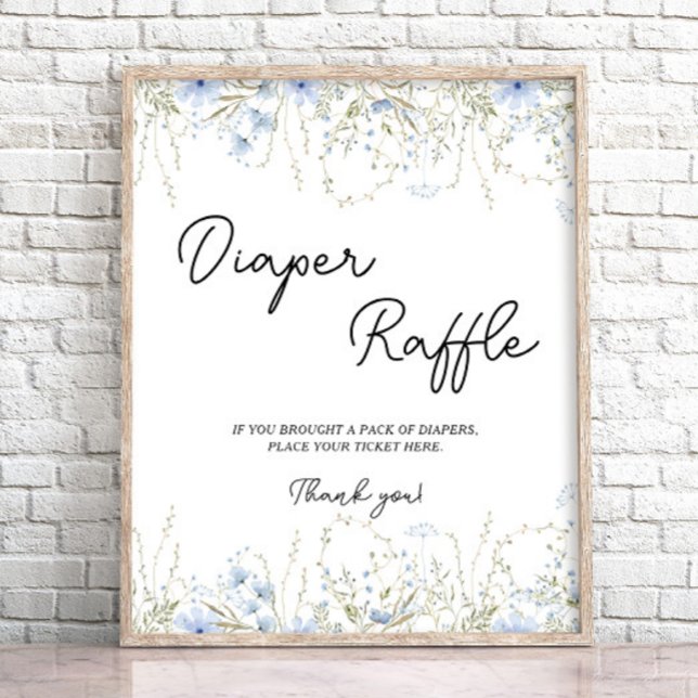 Poster Fleur sauvage de Cornflower Baby shower Déchets Ra (Créateur téléchargé)