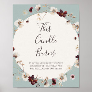 Poster Fleur sauvage de cuivre Bourgogne Turquoise Cette 