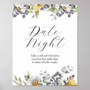 Poster Fleur sauvage de fleurs   Meadow Floral Date Night