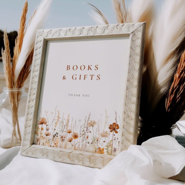 Poster Fleur sauvage de l'automne Baby shower de terrain  (Créateur téléchargé)