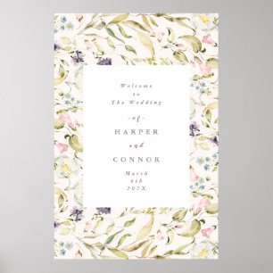 Poster Fleur sauvage de printemps Boho Pampas Mariage