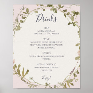 Poster Fleur sauvage de printemps Boissons Mariages bla