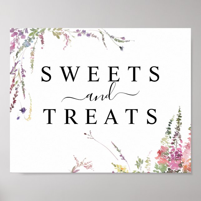 Poster Fleur sauvage de printemps Sucres et friandises Ma (Devant)